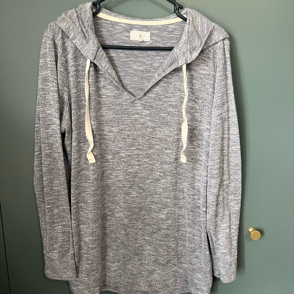 Lou & Grey Heather Blue light weight hoodie